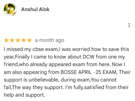 Google Review - Science Exam Success